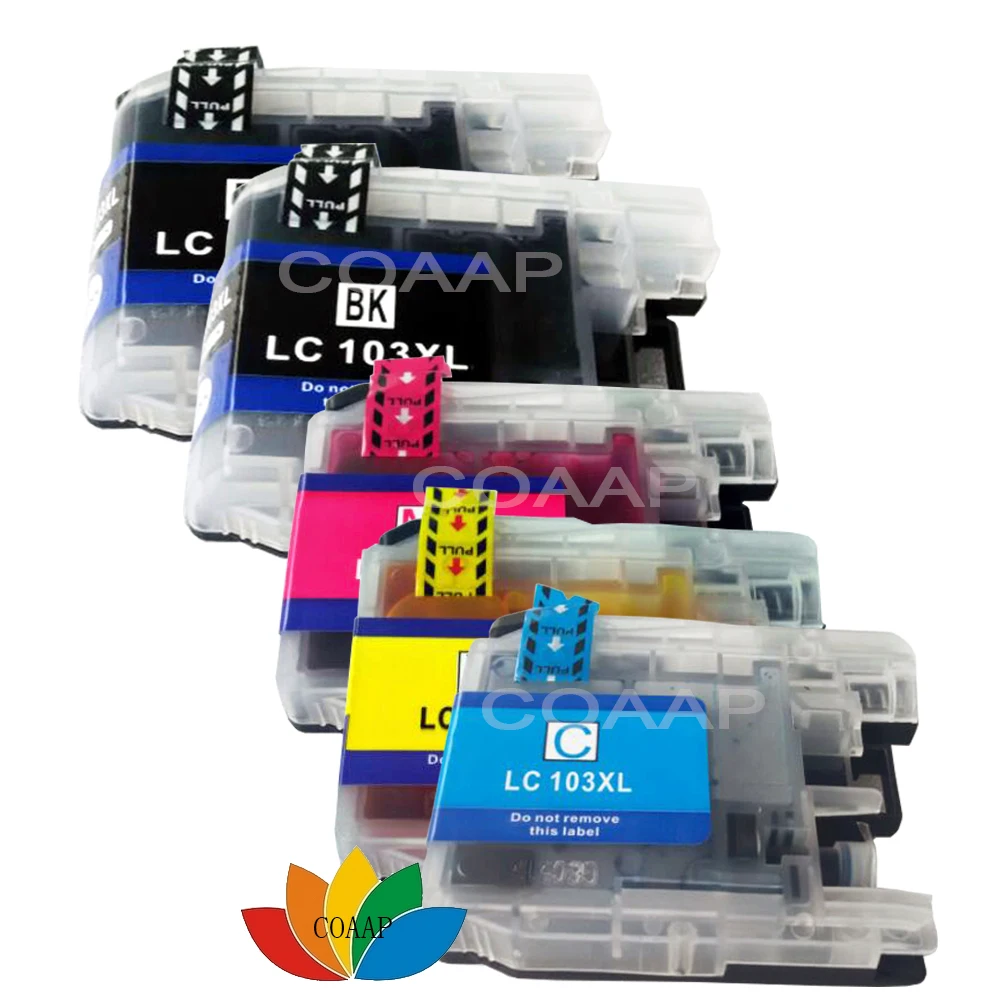 

5 COMPATIBLE INK CARTRIDGE FOR BROTHER MFC J245 J285DW J4310DW J4410DW J450DW J4510DW J4610DW J470DW LC103