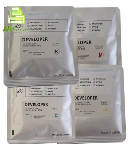 $29.99:pcs $99.99usd:set 4 x 240g:bag MX-31 Iron Powder Developer For Sharp MX-2600N 3100N 2601N 3101N 2618N -1