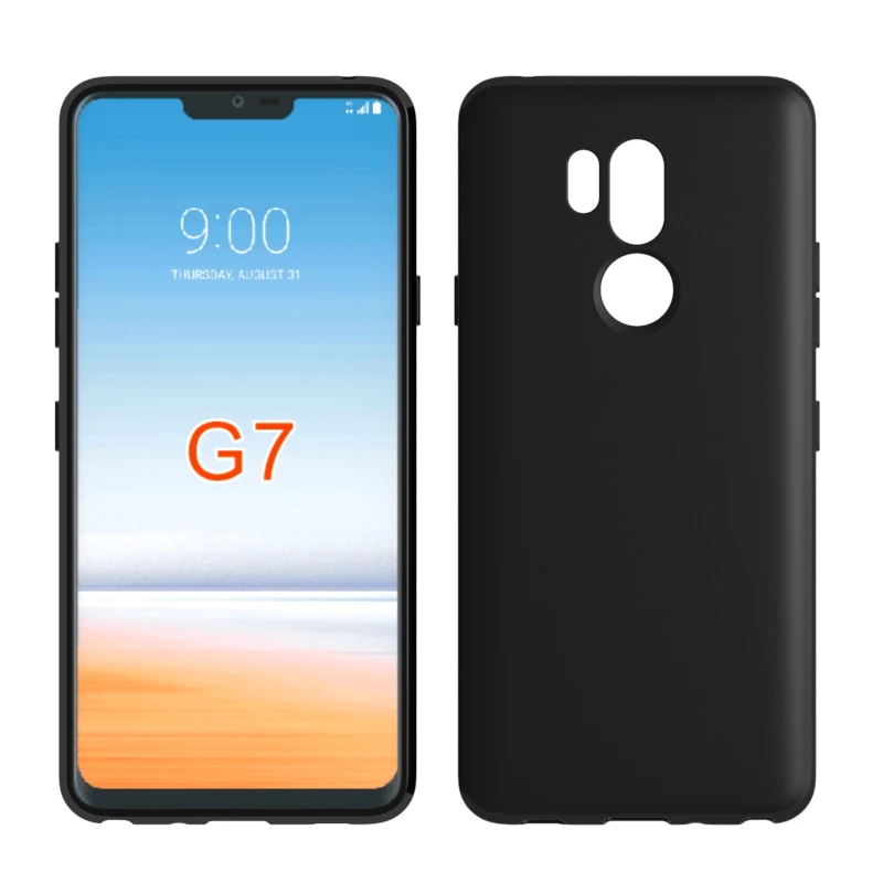 

black matte Skid-proof Soft TPU Transparent Silicone Clear Case Cover for LG G7 ThinQ