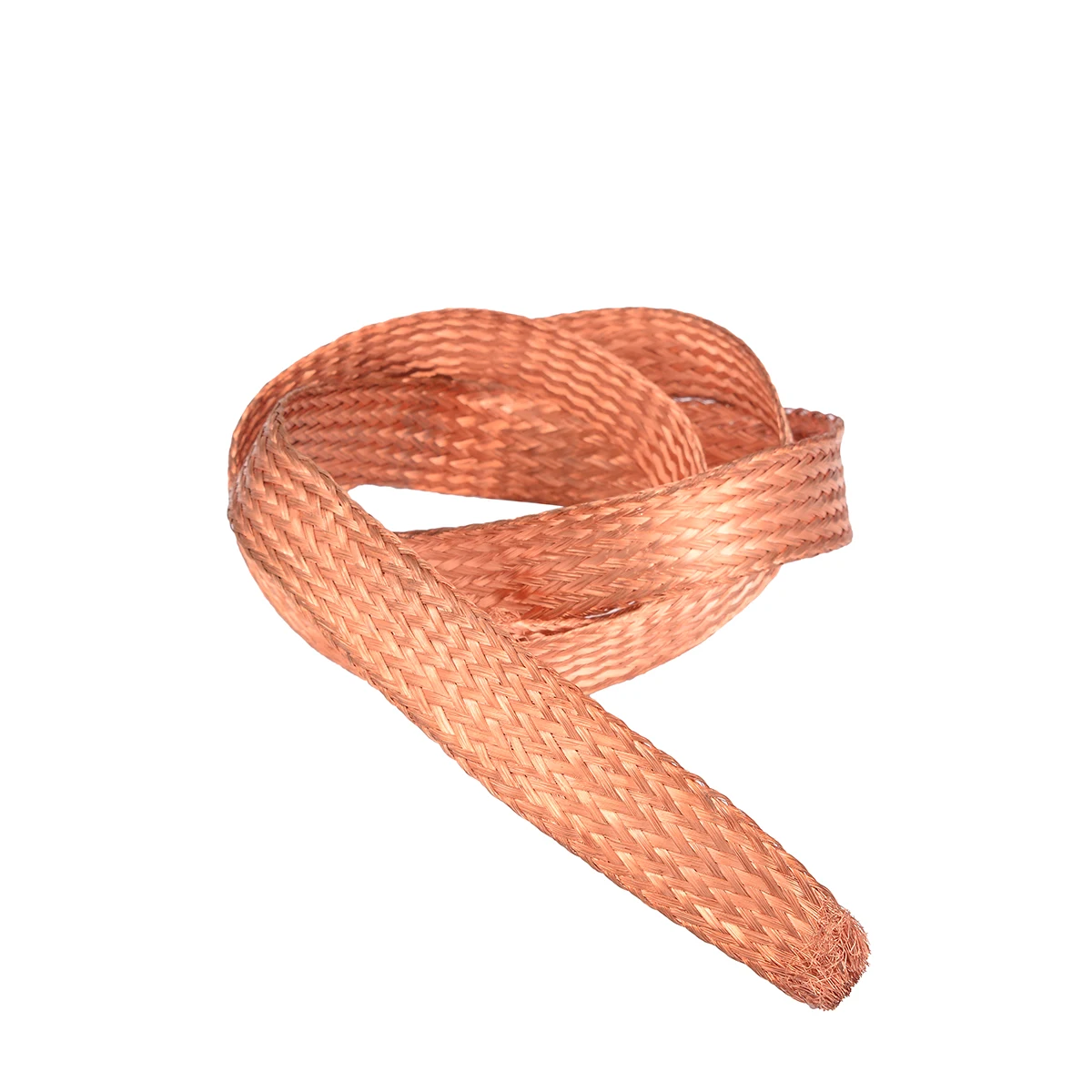 Flat Pure Copper Braid Cable Bare Ground Lead Copper Braid Wires 1m 3.3ft x 15mm
