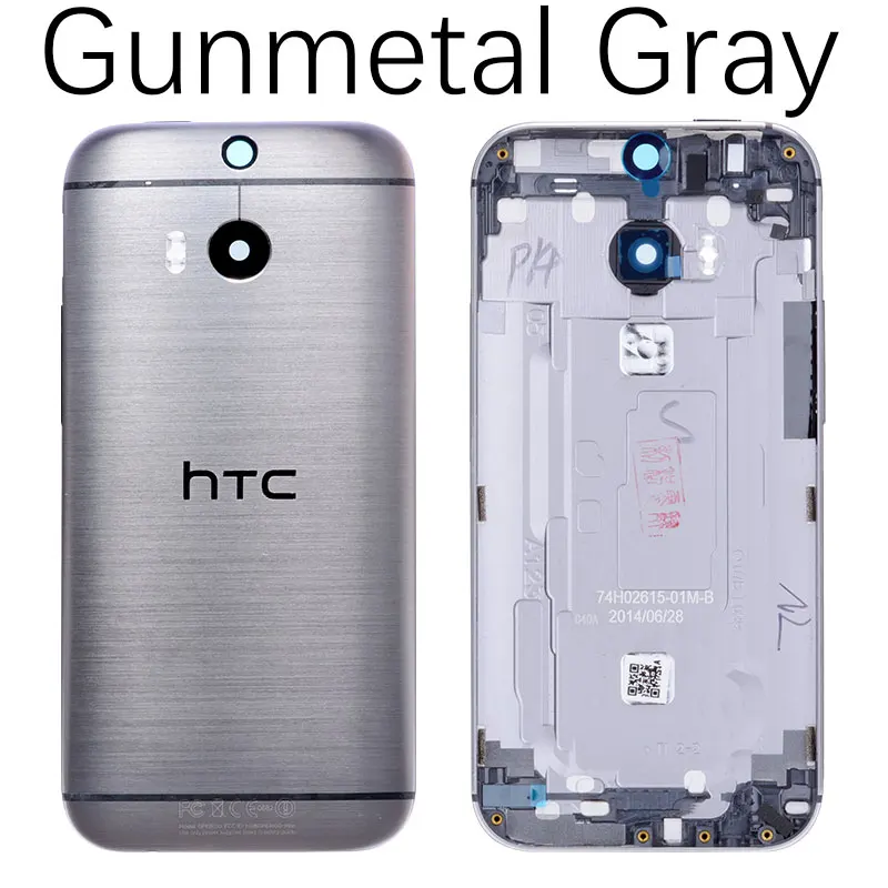 Задняя крышка для HTC One M8 на батарею черный - Цвет: Gunmetal Gray