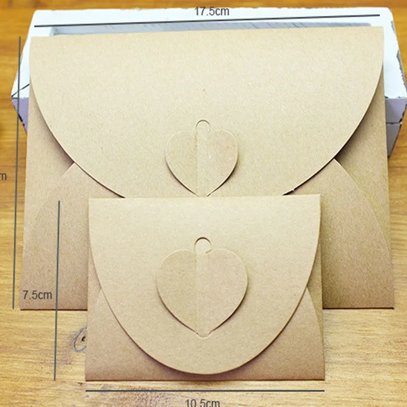 3 шт. любовь конверт простой Бумага конверт Открытка Крафт авиапочтой классический творческий подарок канцелярские принадлежности CD