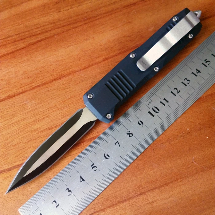 Mini GFC07 Double edge blade Knife 440 blade Aluminum Handle Tactical