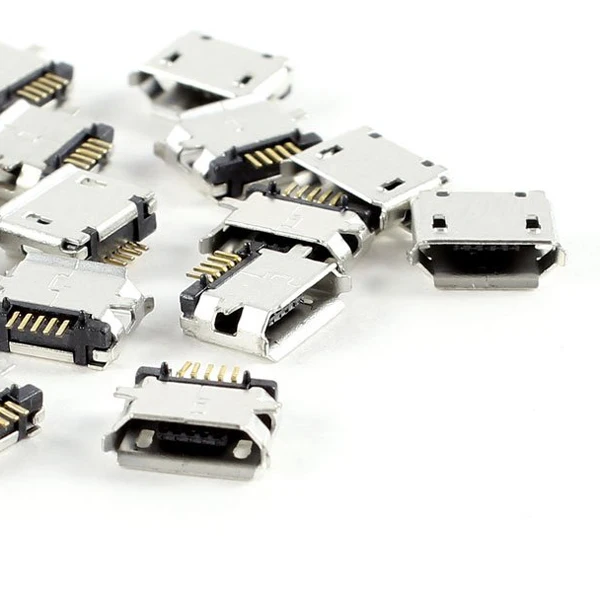 

Promotion! 20 Pcs Micro USB Type B Female Socket 180 Degree 5-Pin SMD SMT Soldering Jack