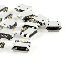 Акция! 20 шт. Micro Тип USB B Женское гнездо 180 градусов 5-Булавки SMD SMT пайки Jack
