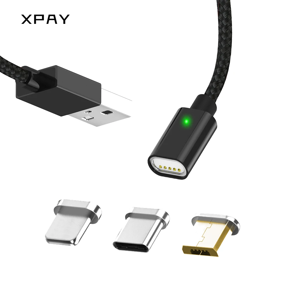 

Magnetic USB Charging Cable for iPhone lighting Micro USB Cable USB Type C Cable Nylon Magnet Charger Mobile Phone Date Cables