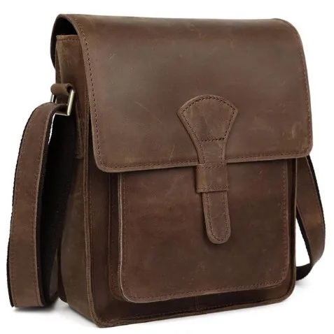 Мужская сумка через плечо из натуральной кожи, винтажный стиль, сумка на плечо для iPad crazy horse, кожаная маленькая сумка, сумки-мессенджеры