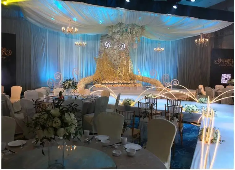 Wedding props welcome area layout wedding tieyi road lead decoration tieyi spiral flower rack main table flower arrangement.
