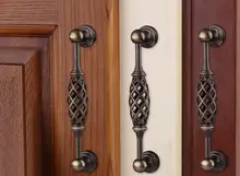 Birdcage Door Handle Antique Furniture Knobs and Handles for Kitchen Cabinets Vintage Closet Handle Drawer Pull