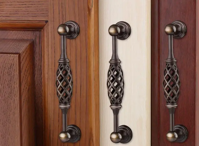 Manija de puerta de jaula para pájaros perillas y manijas de muebles