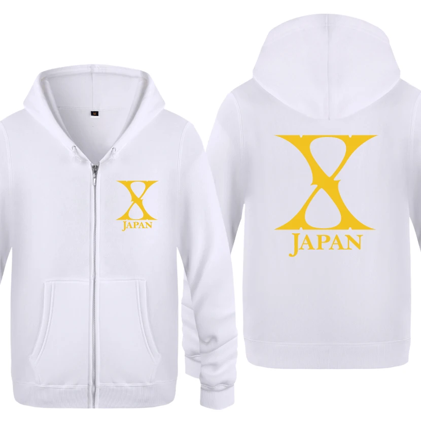 X-JAPAN рок-группа логотип толстовки Для мужчин Для мужчин флис молнии кардиганы толстовки с капюшоном - Цвет: BAY HUAT