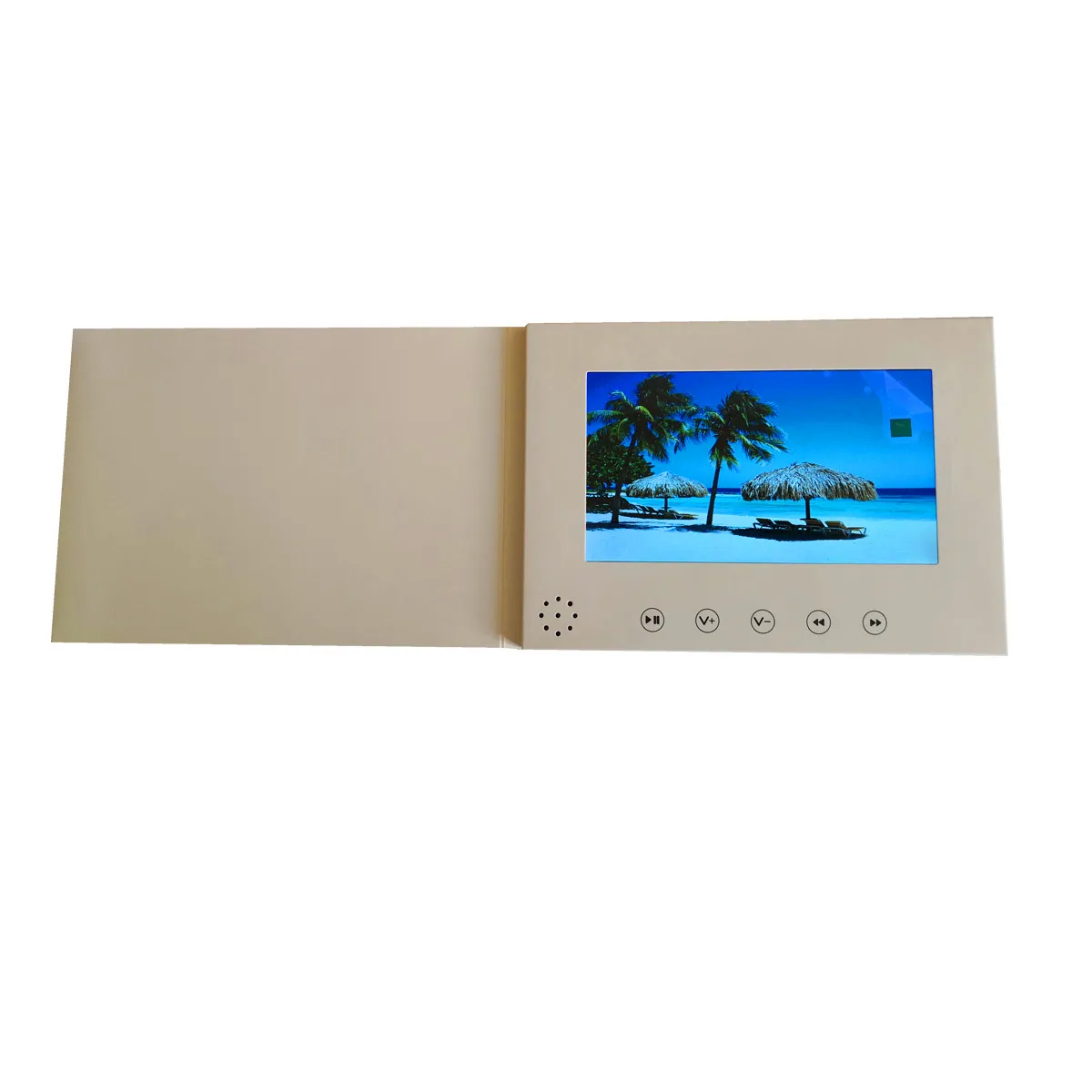 7inch lcd Video brochure 2gb/4gb/8GB storage Universal Fashion Design Video Advertising Card watching booklet blank Folding card
