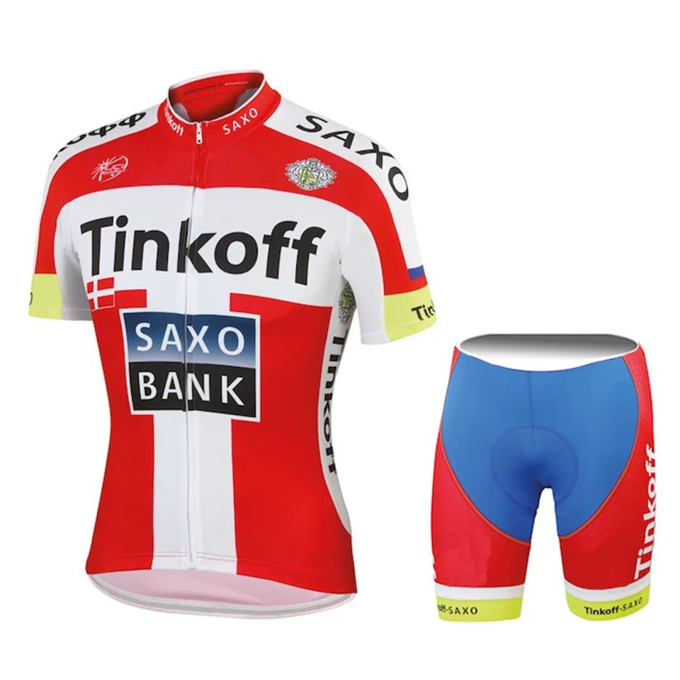 TEAM Tinkoff PRO cycling jersey bibs shorts suit Ropa Ciclismo mens summer quick dry BIKING Maillot wear - Цвет: 6