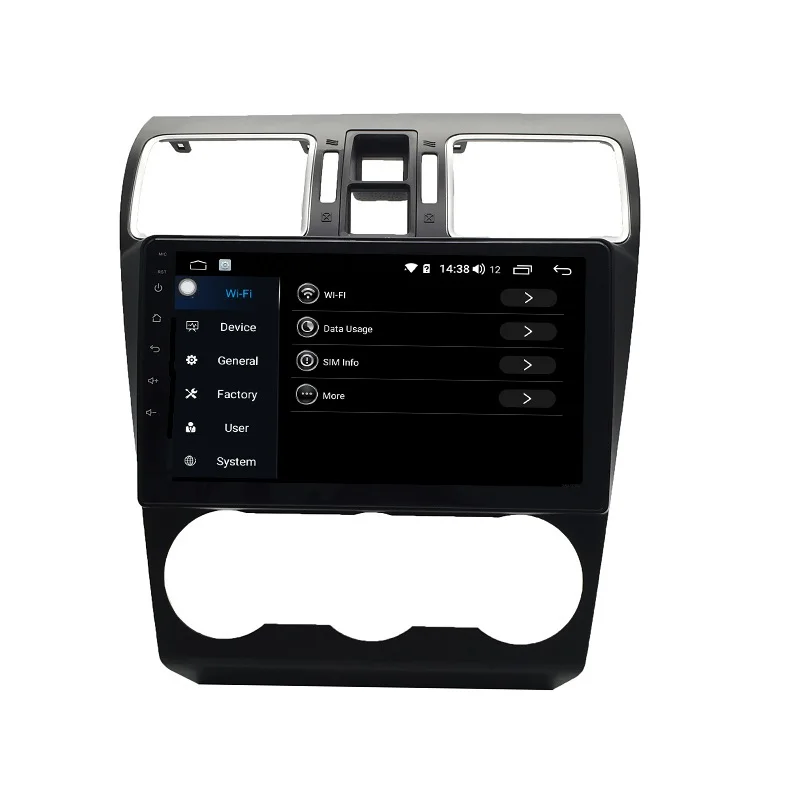 Cheap 1 din android 9.0 8-core 4+64G IPS Screen car radio gps navigation Multimedia Player for Subaru WRX 2
