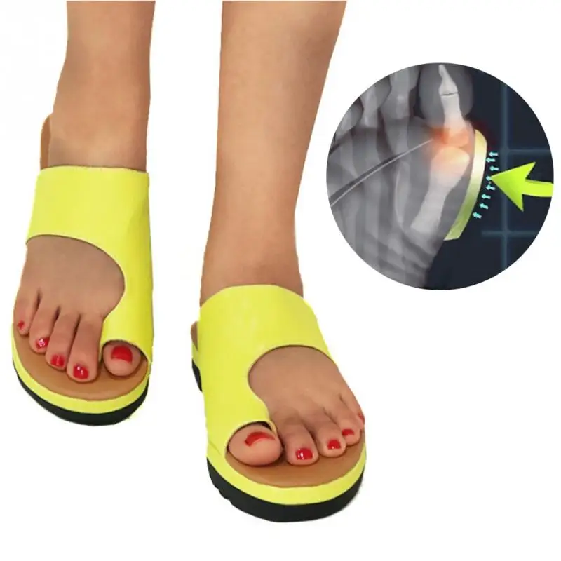 

Street PU Leather Flat Sole Dating Daily Casual Shopping Soft Thickened Open Toe Feet Correct Fashion Women Sandal Summer Ladies
