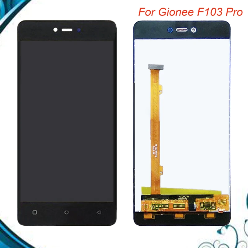 

100% Tested OK For Gionee F103 pro LCD Display + Touch Screen Digitizer Assembly Replacement Black White Gold Color IN Stock