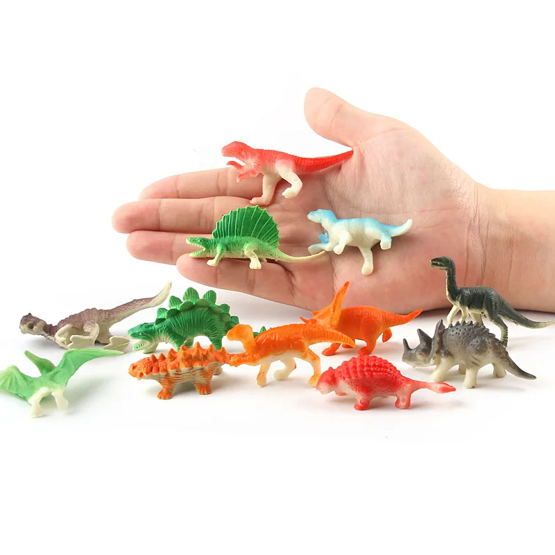 20 шт. DIY динозавры фигурки Набор моделирования животного мира модель Мягкие пластиковые динозавры украшения подарки игрушки для детей дети мальчик
