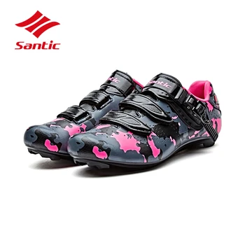 

Santic Cycling Shoes Road Men Bike Lock Shoes Pro Racing PU Self-Locking Bicycle Shoes Athletic Sneakers Sapatilha Ciclismo