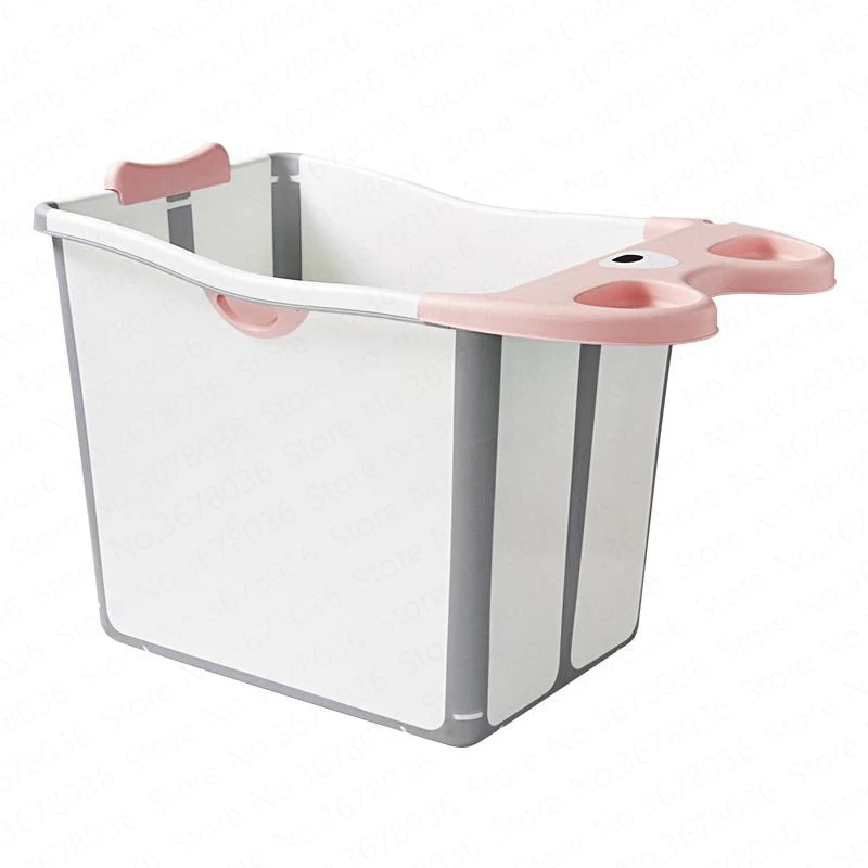 Высококачественная Складная Ванна для ванной, портативная детская банная бочонок, может лежать, для плавания, съемный дизайн