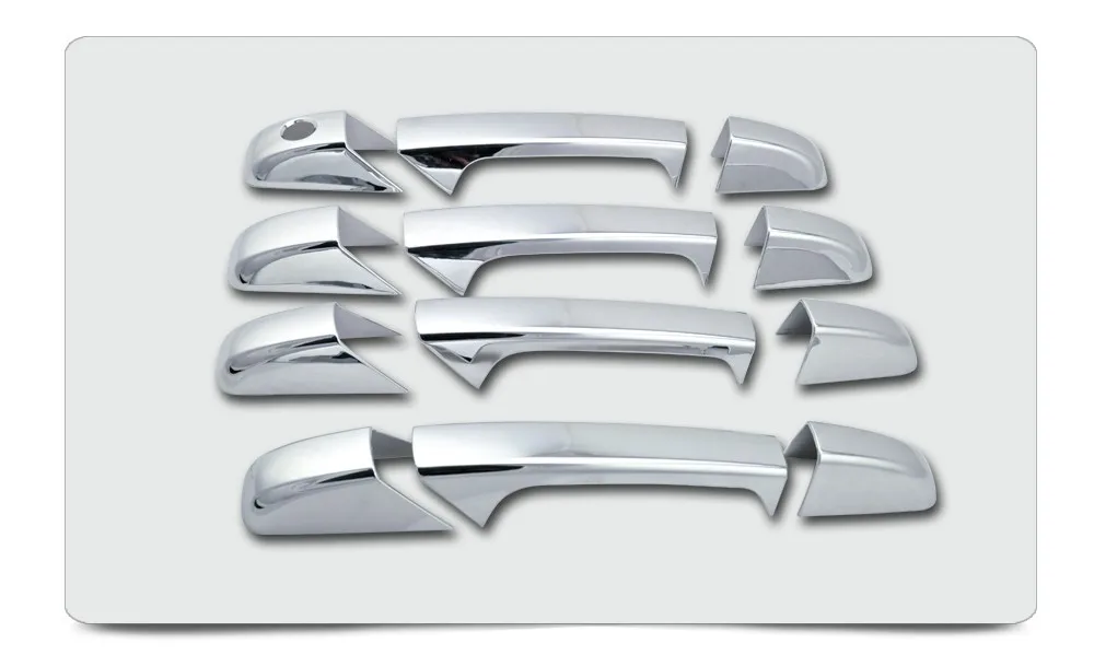 ABS Chrome Plating Door Handle Cover 4D No PSKH For Chevrolet Tahoe 2007 2008 2009 2010 2011 2012 2013 Free Shipping E