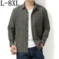 Размер 8XL 7XL новая зимняя официальная рубашка мужская с длинным рукавом классическая черная Рабочая одежда брендовая деловая Мужская плотная флисовая рубашка