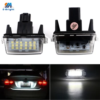 

YM E-Bright 2 PCS LED Canbus License Plate Lights 2835 18 SMD Error Free 12V For TOYOTA Camry COROLLA VIOS Car Led Lights White