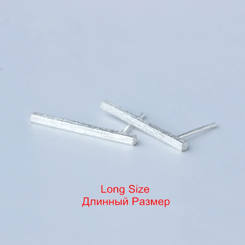 Hot Sale Silver Square Bar Earrings Minimalist Style Rectangle Geometric Shapes Stud Earrings For Women Jewelry 2016