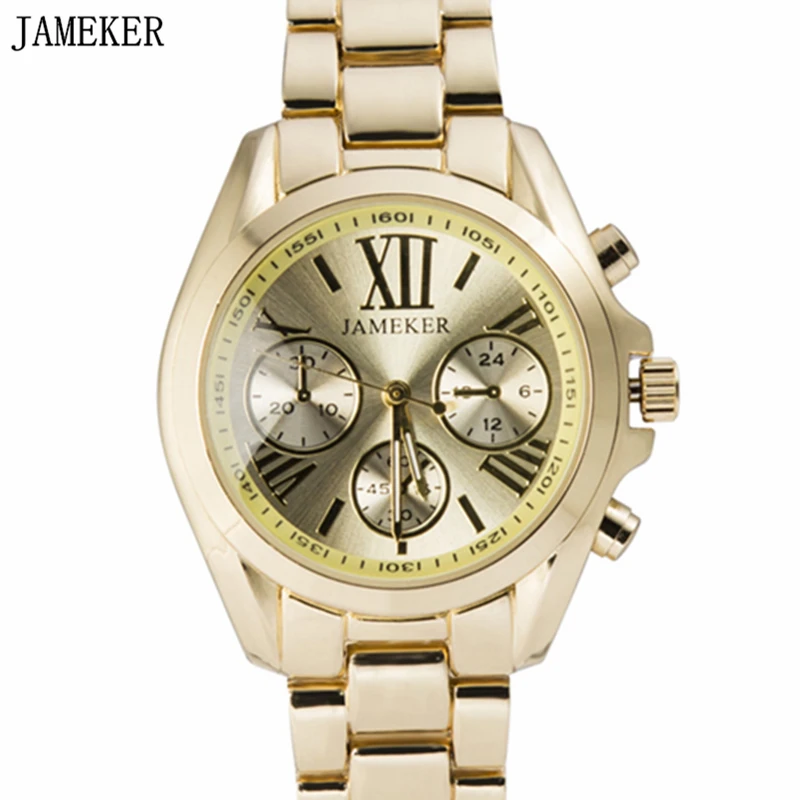

JAMEKER Brand Women's Watches Fashion Gold Wrist Watch Women Watches Ladies Watch Female Clock Saat Bayan Kol Saati Montre Femme