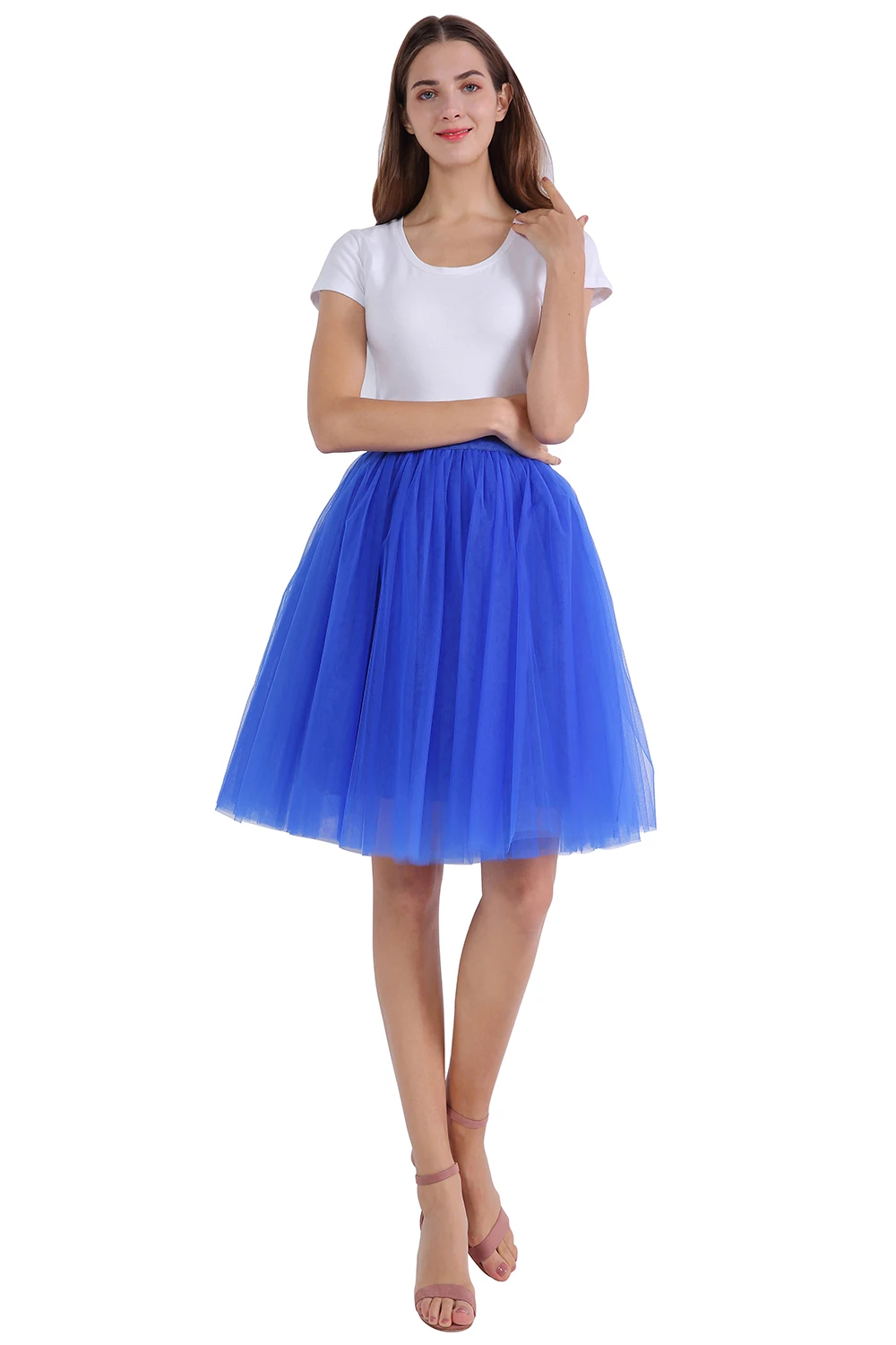 Rockabilly Short Petticoat Retro Underskirt 7 Layers Tulle Skirt Women Adult Tutu Wedding Accessories