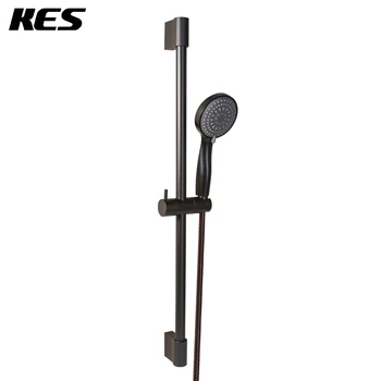 

KES Bathroom Sliding Shower 3 Function Head Hand Held Shower with Slide Bar Handheld Showerhead Matt Black, F200-BK+KP324-BK