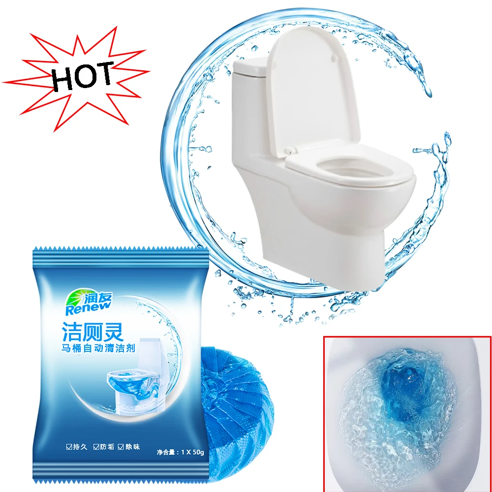 

1PC Multifunctional Effervescent Tablets Cleaning Detergent Toilet Bowl Washer Water Closet Cleaner Drain Sewage Decontamination