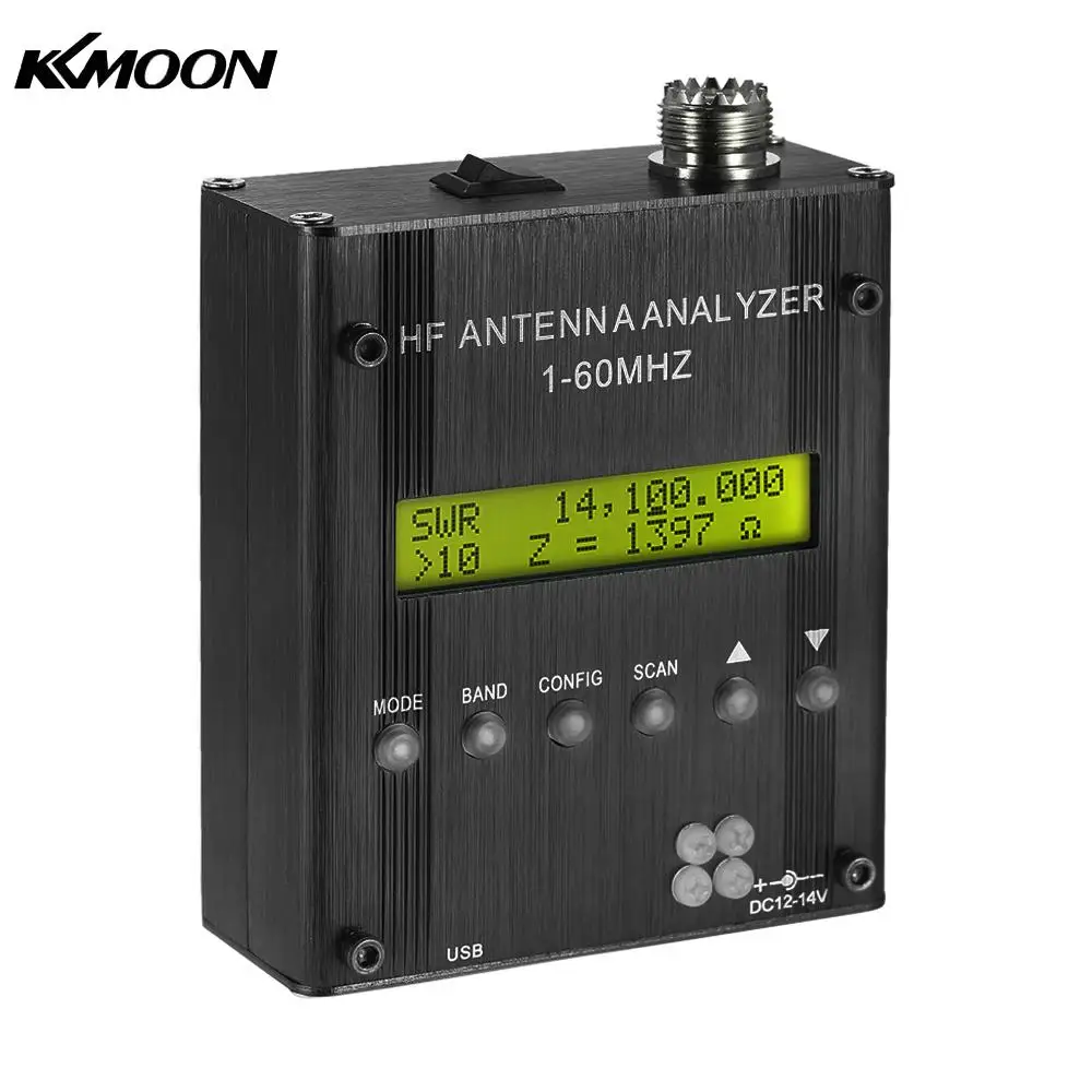 

Digital Shortwave Antenna Analyzer Meter Tester MR300 1-60MHz RF SWR for Ham Radio