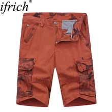 Мужские камуфляжные карго-шорты камуфляжные мужские новые мужские шорты в повседневном стиле свободные рабочие шорты хлопок мужские военные шорты