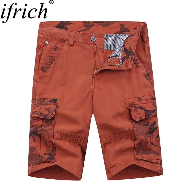 

Mens Camouflage Camo Cargo Shorts Men 2019 New Casual Shorts Male Loose Work Shorts 100% Cotton Man Military Short Sweatpants