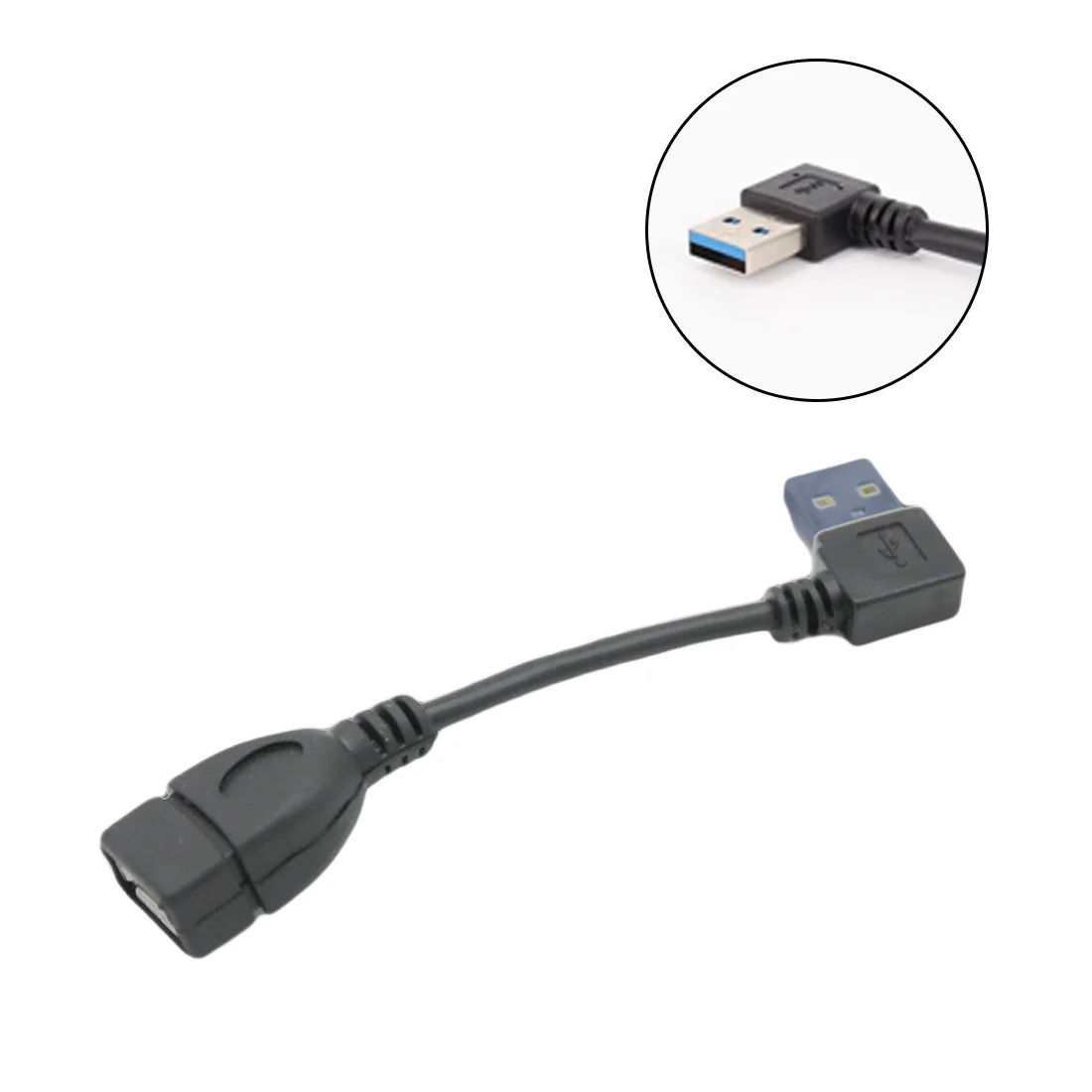 L Тип 20 см USB 3 0 AM папа AF мама 90 Угловой Удлинительный адаптер кабель