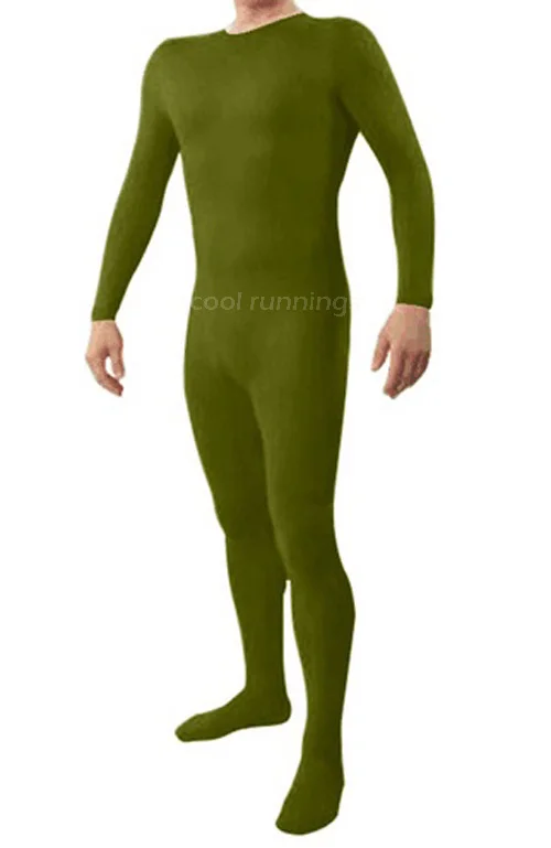 Малыш взрослых лайкра гимнастическое трико из спандекса Комбинезон Для мужчин обтягивающий костюм для танцев йоги костюм для спортивных танцев - Цвет: Армейский зеленый