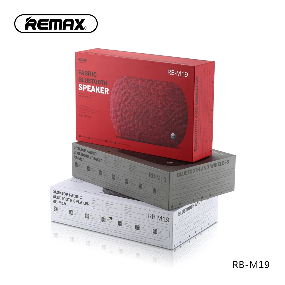 Remax RB-M19 волокна Беспроводной Bluetooth spekaer Bluetooth 4,2 рабочего ткань HiFi Bluetooth динамик для смартфоны IOS и Android