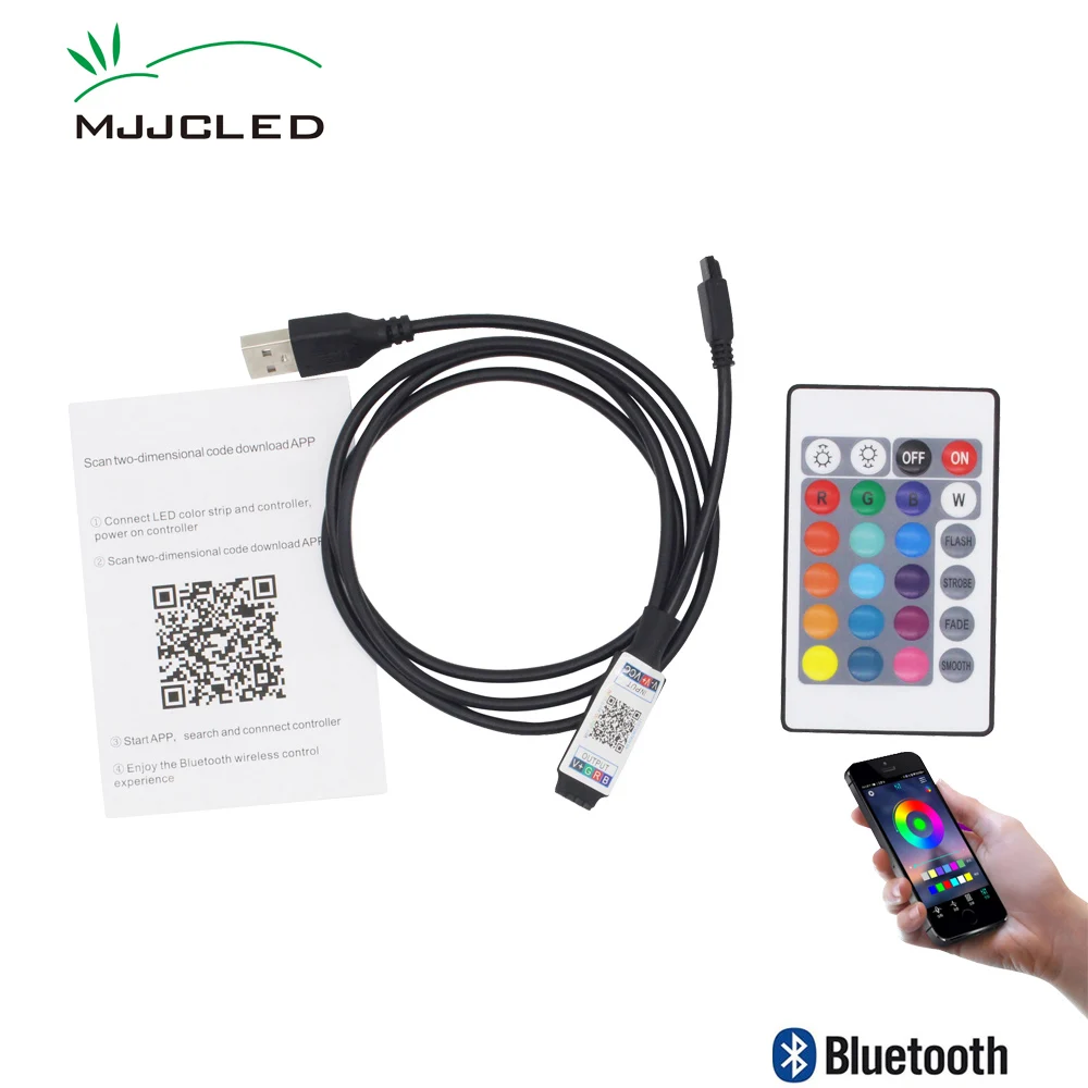 ИК пульт дистанционного управления с 24 клавишами Bluetooth RGB USB 5 В постоянного тока 6
