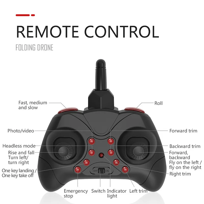 Мини Радиоуправляемый Дрон WiFi FPV 720P камера Дрон вертолет камера HD складной Радиоуправляемый квадрокоптер 2,4G оптическое позиционирование потока Квадрокоптер