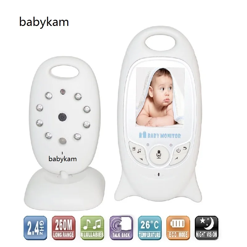 Babykam электронная няня видео Детский Монитор VB601 2,0 дюймов lcd ИК ночного видения монитор температуры видеодомофон 8 колыбельных