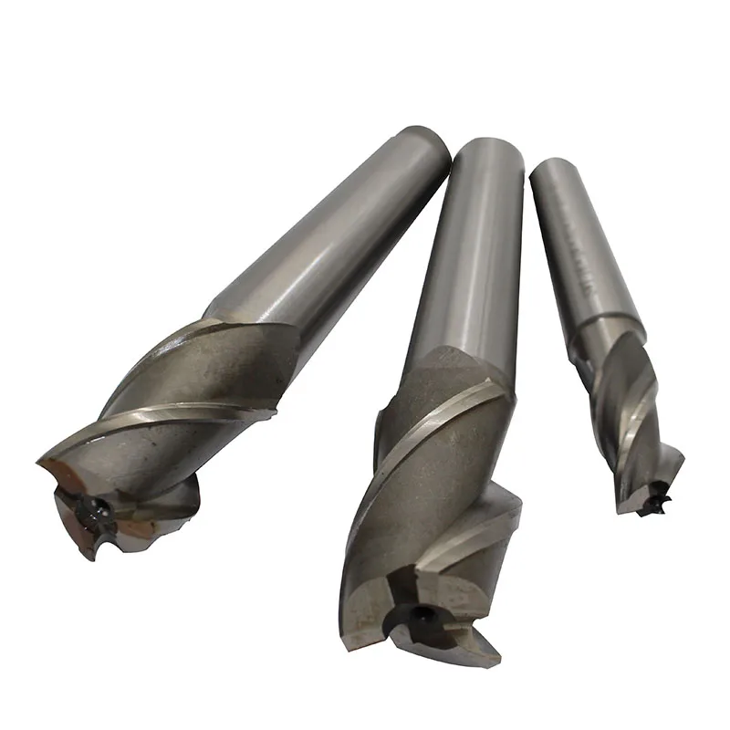 1pc K136 16mm 28mm 30mm 3Flute HSS super hard taper shank end mill Solid Carbide Flat Mill