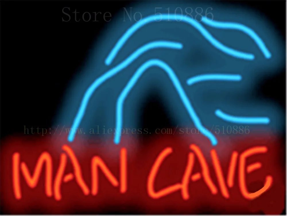 17*14&quot Man Cave with NEON SIGN REAL GLASS BEER BAR PUB LIGHT SIGNS store display Restaurant Shop Home Advertising Lights | Лампы и