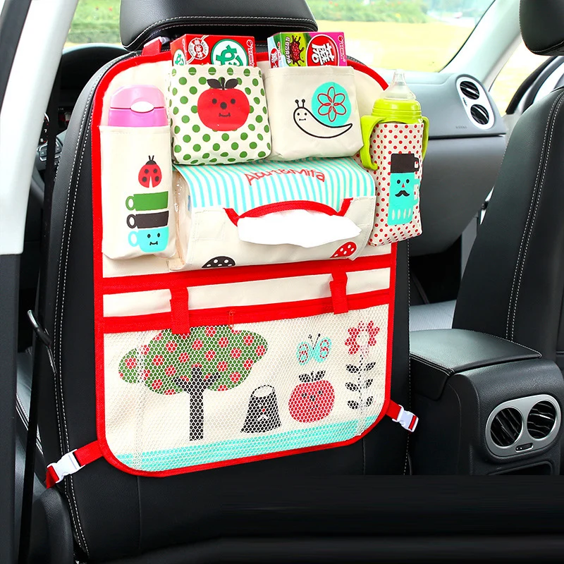 

Cartoon Car Seat Back Storage Bag Organizer for Kids with Insulated Pocket Universal Stowing Tidying Protector Auto Accessoires
