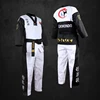 Haute qualité noir rouge Taekwondo uniforme formation Taekwondo costumes broderie uniformes Poomsae dobok WTF approuvé taille 160-190cm ► Photo 2/6