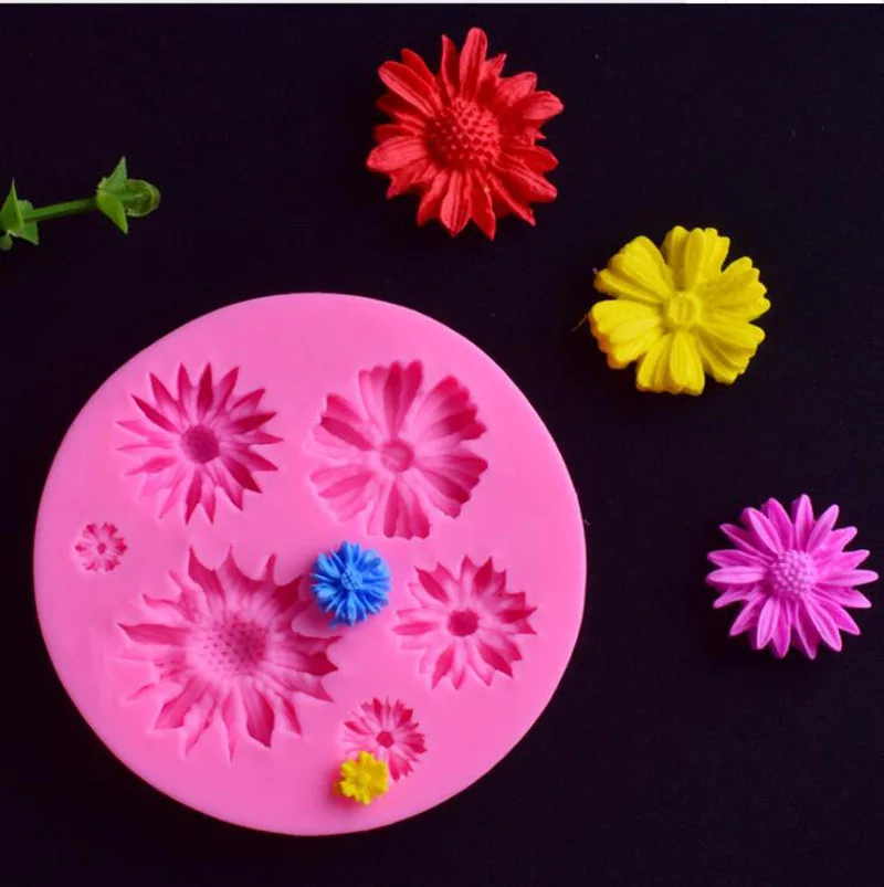 

3D Flower Silicone Molds Fondant Craft Cake Candy Chocolate Sugarcraft Ice Pastry Baking Tool Mould