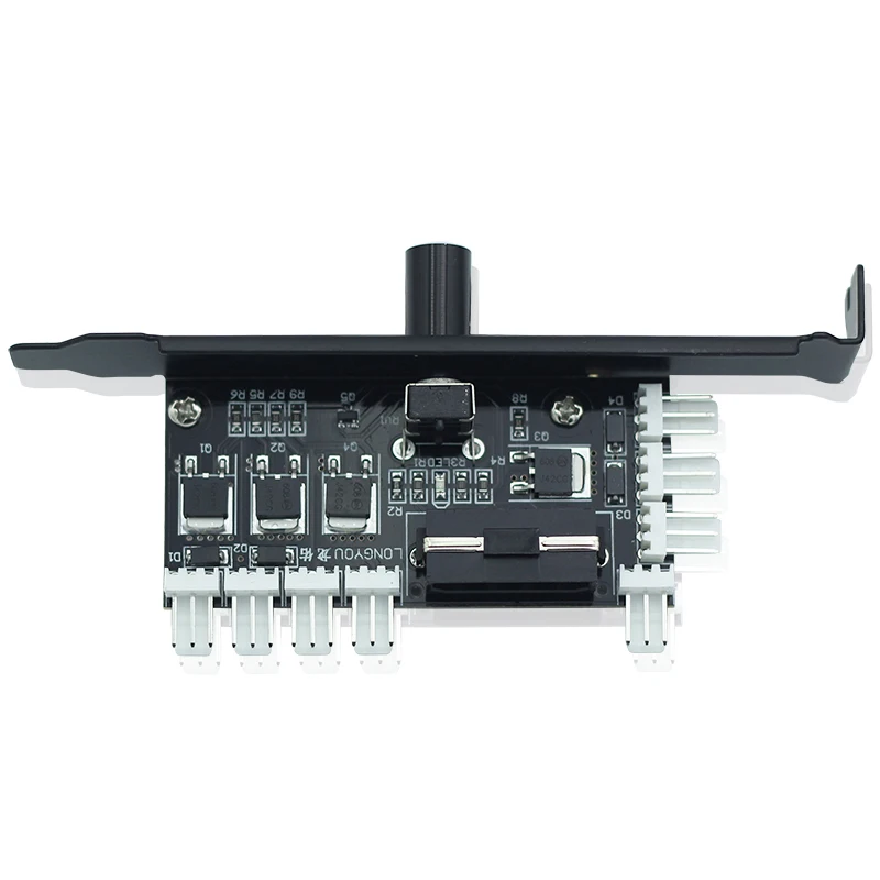 

fan Speed Controller for CPU Case HDD VGA PWM Fan PCI Bracket Power by 12V 3pin/4pin fan hub 8 Channels PC Cooler Cooling Fan
