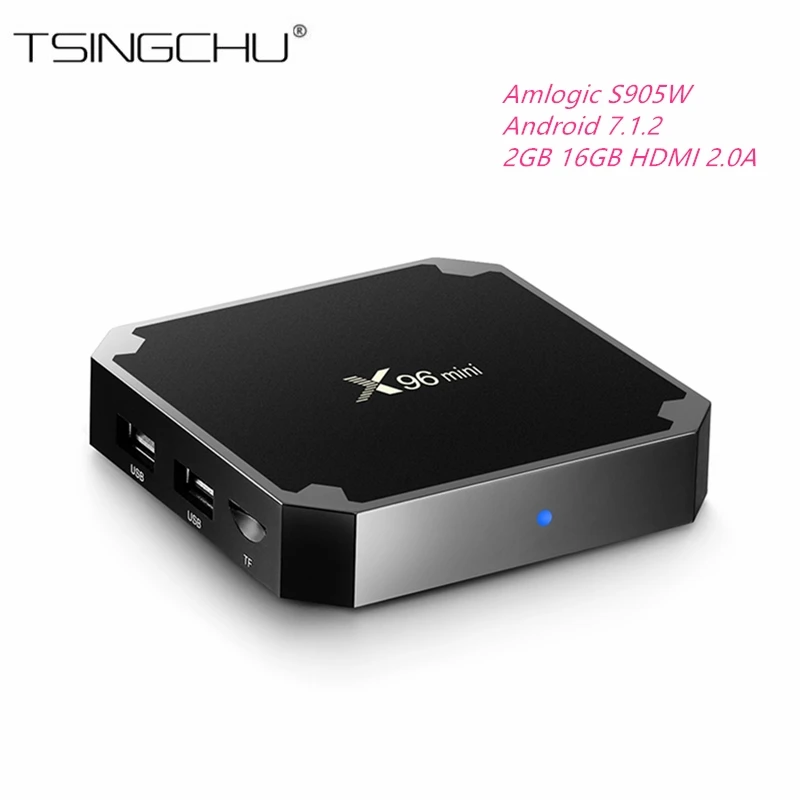 

[Original]X96 Mini TV BOX 2GB DDR3 16GB eMMC Android 7.1.2 Amlogic S905W Quad Core 2.4GHz WiFi Suppot H.265 UHD 4K Media Player