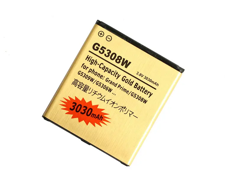 

10pcs /lot 3030mAh Gold Battery For Samsung Galaxy Grand Prime G530F G531F G530H G5308W J5 (2015) J500F On5 j3 (2016) J320