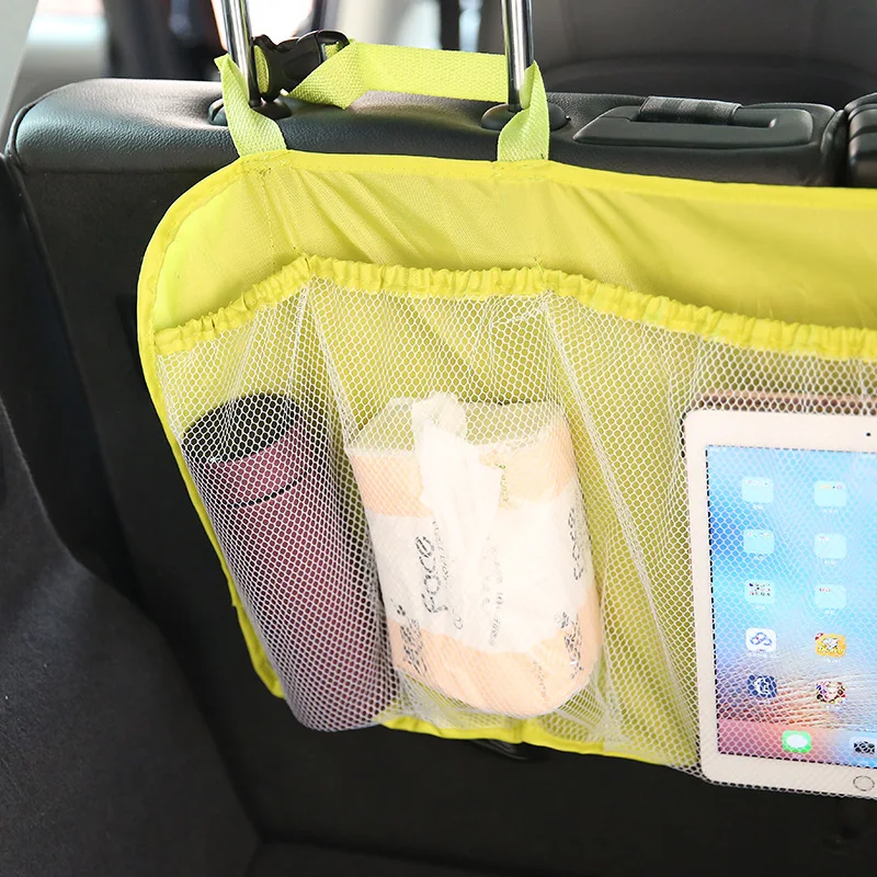 Органайзер для багажника автомобиля, регулируемая сумка для хранения на заднем сиденье, Сетчатая Сумка высокой емкости, многофункциональные органайзеры для спинки автомобильного сиденья, универсальные
