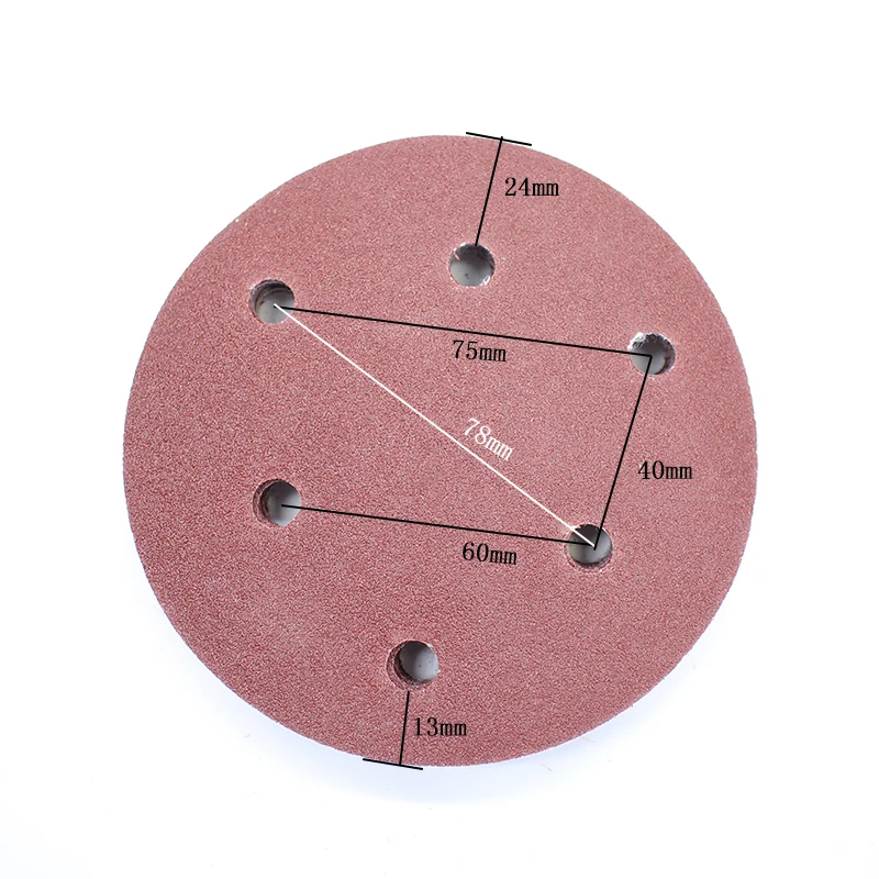 10pcs 5 inches 6 holes sand paper 5